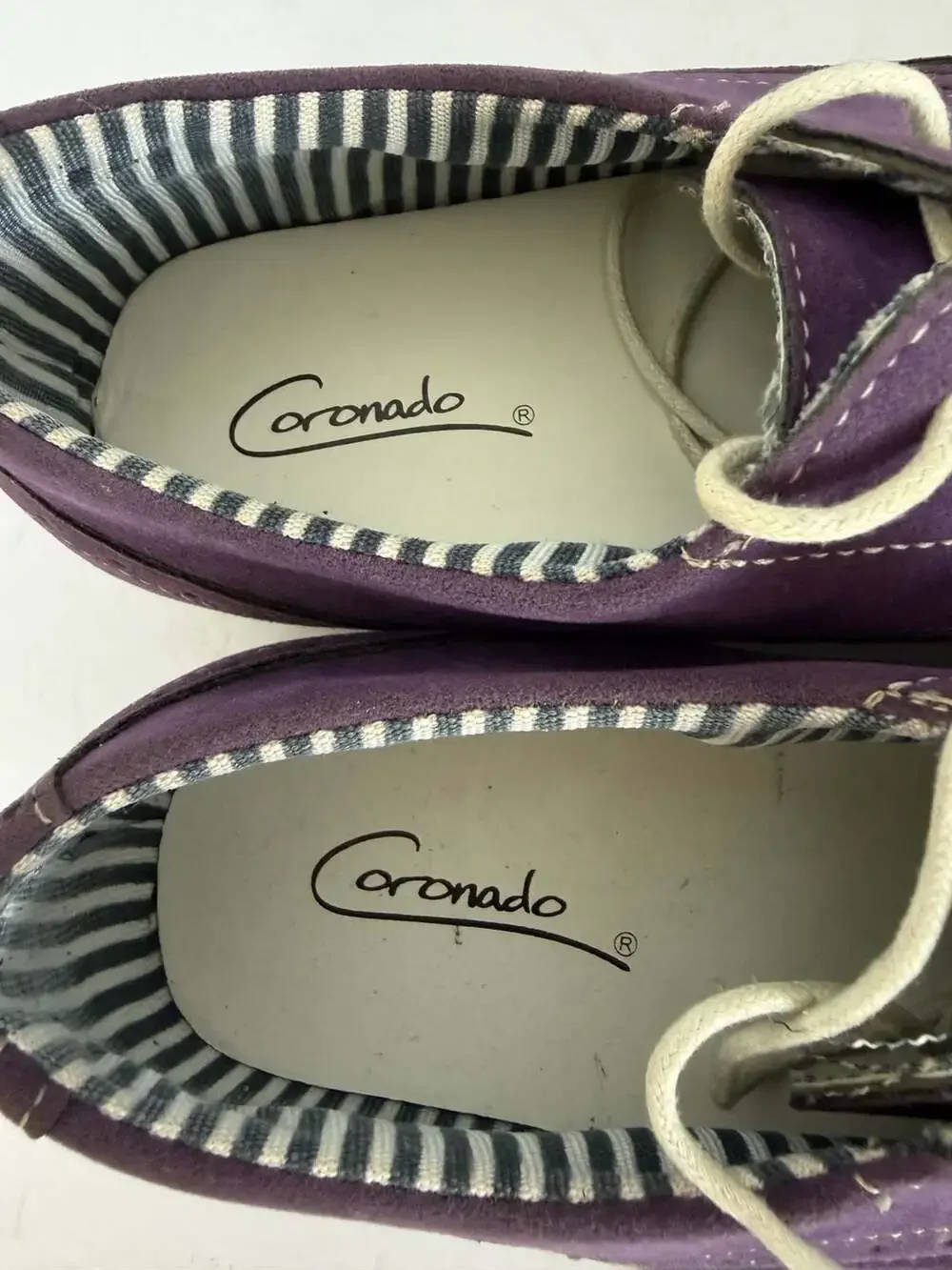 Coronado Purple Suede Wingtip Oxford Brogue Shoes